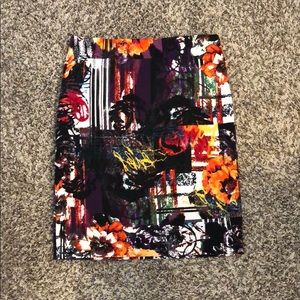 Mini skirt, graffiti print